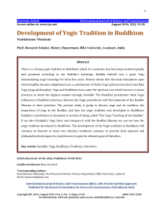 Development of Yogic Tradition in Buddhism