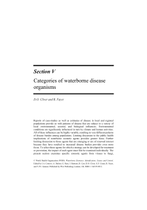 Section V Categories of waterborne disease organisms