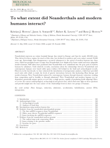 To what extent did Neanderthals and modern humans interact?