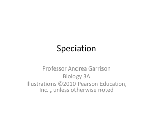 Speciation - Bakersfield College