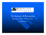 The Secrets of Persuasion