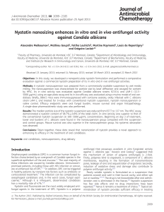 Nystatin nanosizing enhances in vitro and in vivo