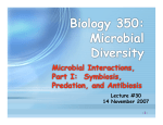 Biology 350: Microbial Diversity
