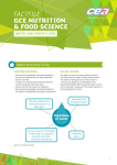 AS 1 Nutrition and Food Science Fact File: Water and Other