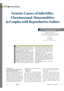 Genetic Causes of Infertility: Chromosomal Abnormalities in Couples