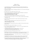 Physics 112/111 Exam Review – Problems