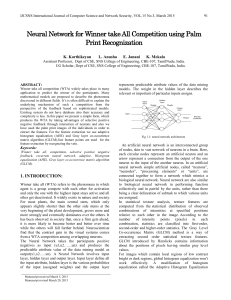 Neural Network for Winner take All Competition using Palm Print