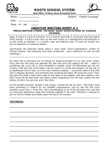 creative writing sheet # 1