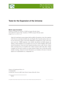 Tests for the Expansion of the Universe