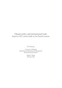 Climate policy and international trade