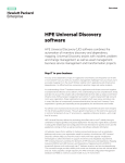 HPE Universal Discovery software data sheet