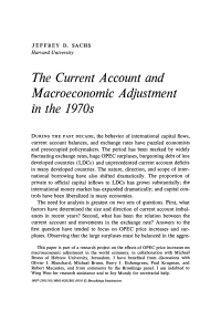 The Current Account and Macroeconomic Adjustment in the 1970s