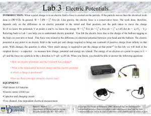 Electric Potentials - UD Physics