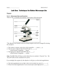 Lab One: Techniques for Better Microscope Use