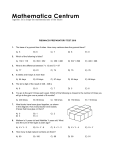 FIBONACCI PREPARATORY TEST 2016 1. The base of a pyramid