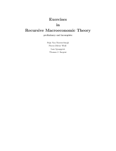 Exercises in Recursive Macroeconomic Theory