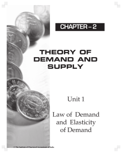 Unit 1 Law of Demand and Elasticity of Demand