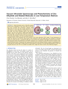 Vacuum Ultraviolet Spectroscopy and Photochemistry of Zinc