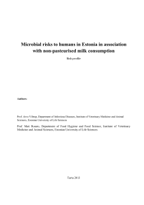 Microbial risks to humans in Estonia in association with non