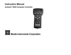 Meade Instruments Corporation Instruction Manual
