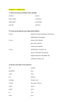 HANDOUT - COMPOUNDS 1) Analyze the terms and