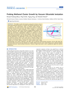 Probing Methanol Cluster Growth by Vacuum Ultraviolet Ionization