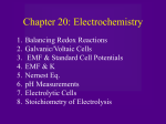 Chapter 20: Electrochemistry