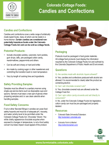 Candies and Confections - Farm to Table Food Safety