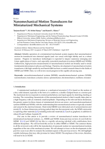 Nanomechanical Motion Transducers for Miniaturized