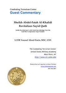 Sheikh Abdel‐Fatah Al‐Khalidi Revitalizes Sayid Qutb