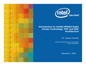 Introduction to mobile WiMAX