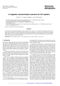 A magnetic communication scenario for hot Jupiters