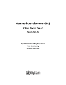 Gamma-butyrolactone (GBL) - World Health Organization
