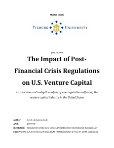 The Impact of Post- Financial Crisis Regulations