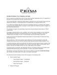 RETURN OF FEDERAL TITLE IV FINANCIAL AID FUNDS Prism is