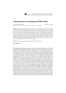 National Income Accounting and Public Policy