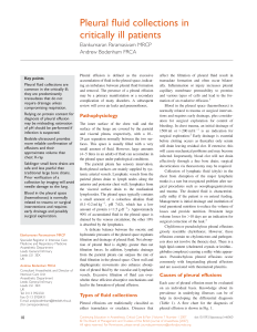 Pleural fluid collections in critically ill patients