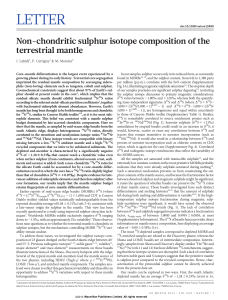 Non-chondritic sulphur isotope composition of the terrestrial mantle