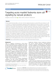 Targeting acute myeloid leukemia stem cell signaling by natural