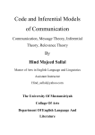 Code and Inferential Models of Communication