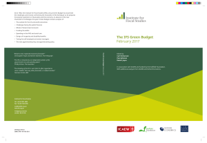 Green Budget - Institute for Fiscal Studies