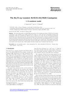 The Be/X-ray transient 4U 0115+ 63/V635 Cassiopeiae