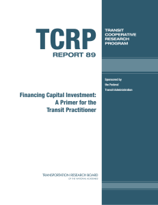 TCRP Report 89 – Financing Capital Investment