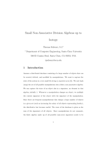 Small Non-Associative Division Algebras up to Isotopy