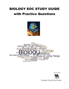 Biology EOC Study Guide - Volusia County Schools