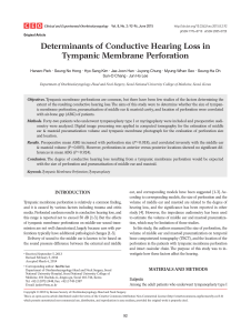 Determinants of Conductive Hearing Loss in Tympanic Membrane