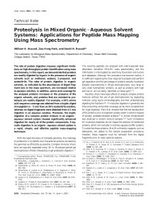 Proteolysis in Mixed Organic-Aqueous Solvent