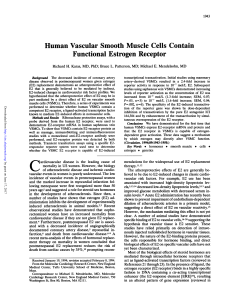 Human Vascular Smooth Muscle Cells Contain Functional Estrogen