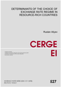 determinants of the choice of exchange rate regime in resource