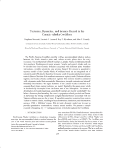 Tectonics, Dynamics, and Seismic Hazard in the Canada–Alaska